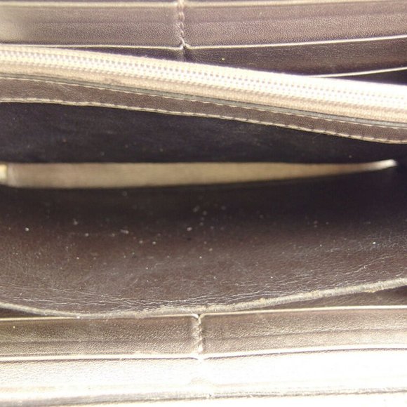 GUCCI wallet GG imple- gray gray coating canvas �~ leather Authentic used - Picture 7 of 9